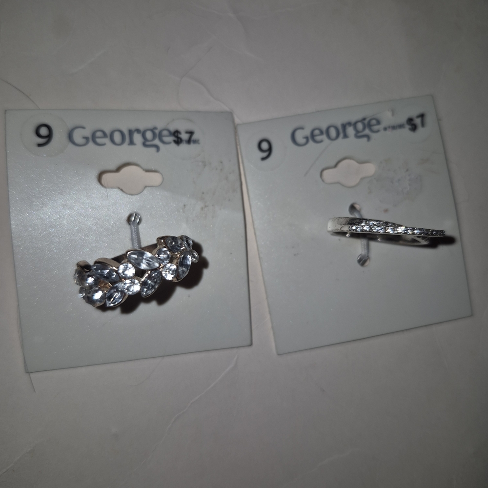 George Silver Floral Rings